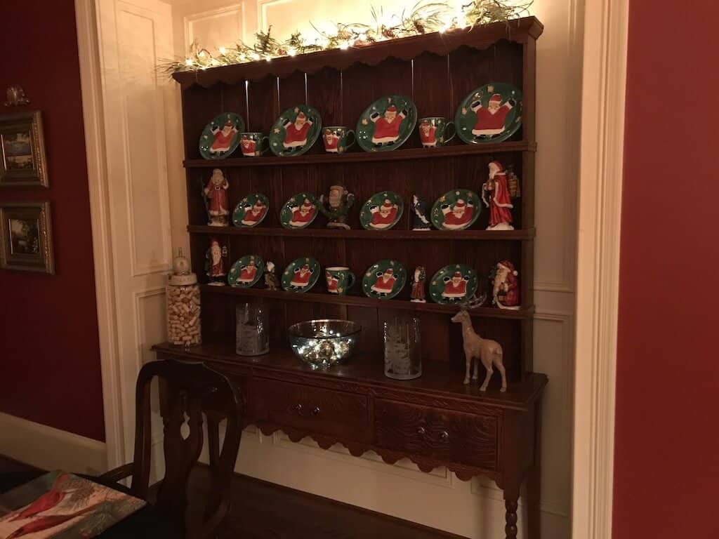 Christmas Dining Hutch with China John's Creek