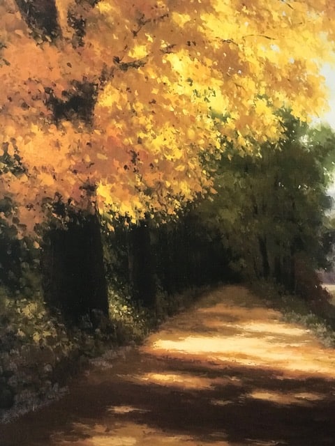 Fall painting trees and path