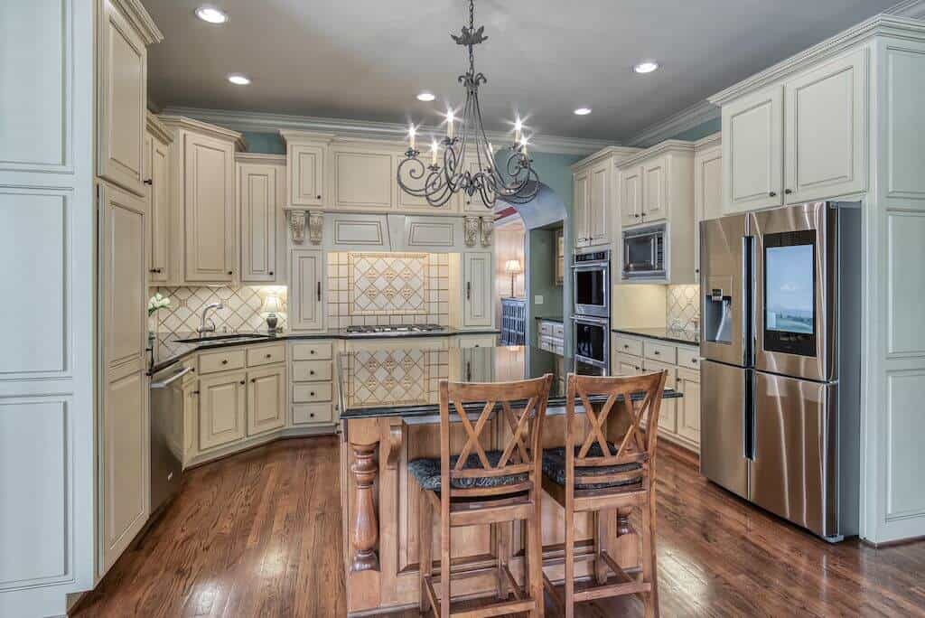 John's Creek Kitchen Island and Fridge View