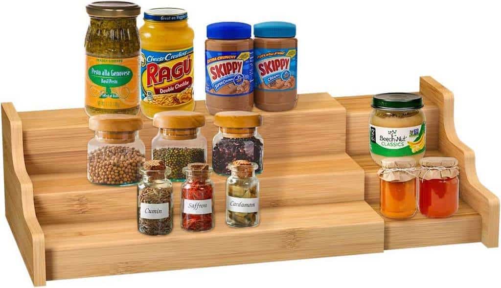 Bamboo Spice Rack for Cabinet or Pantry