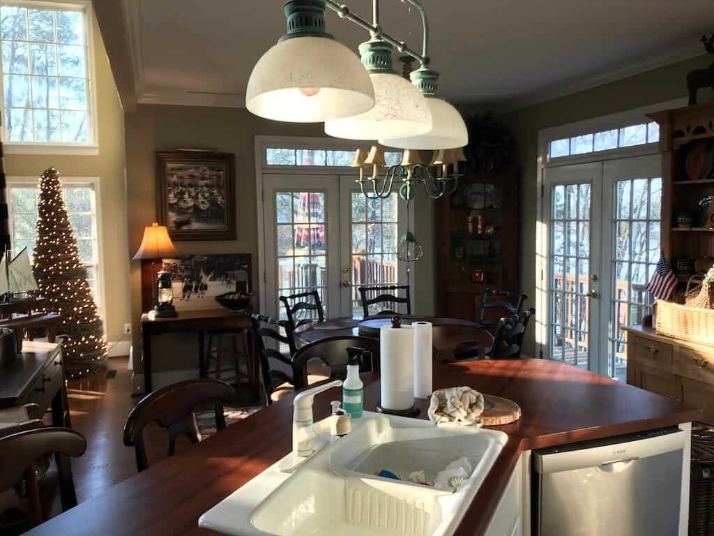 Breakfast & Dining Area from Kitchen Before Old Dining Doors with Transom