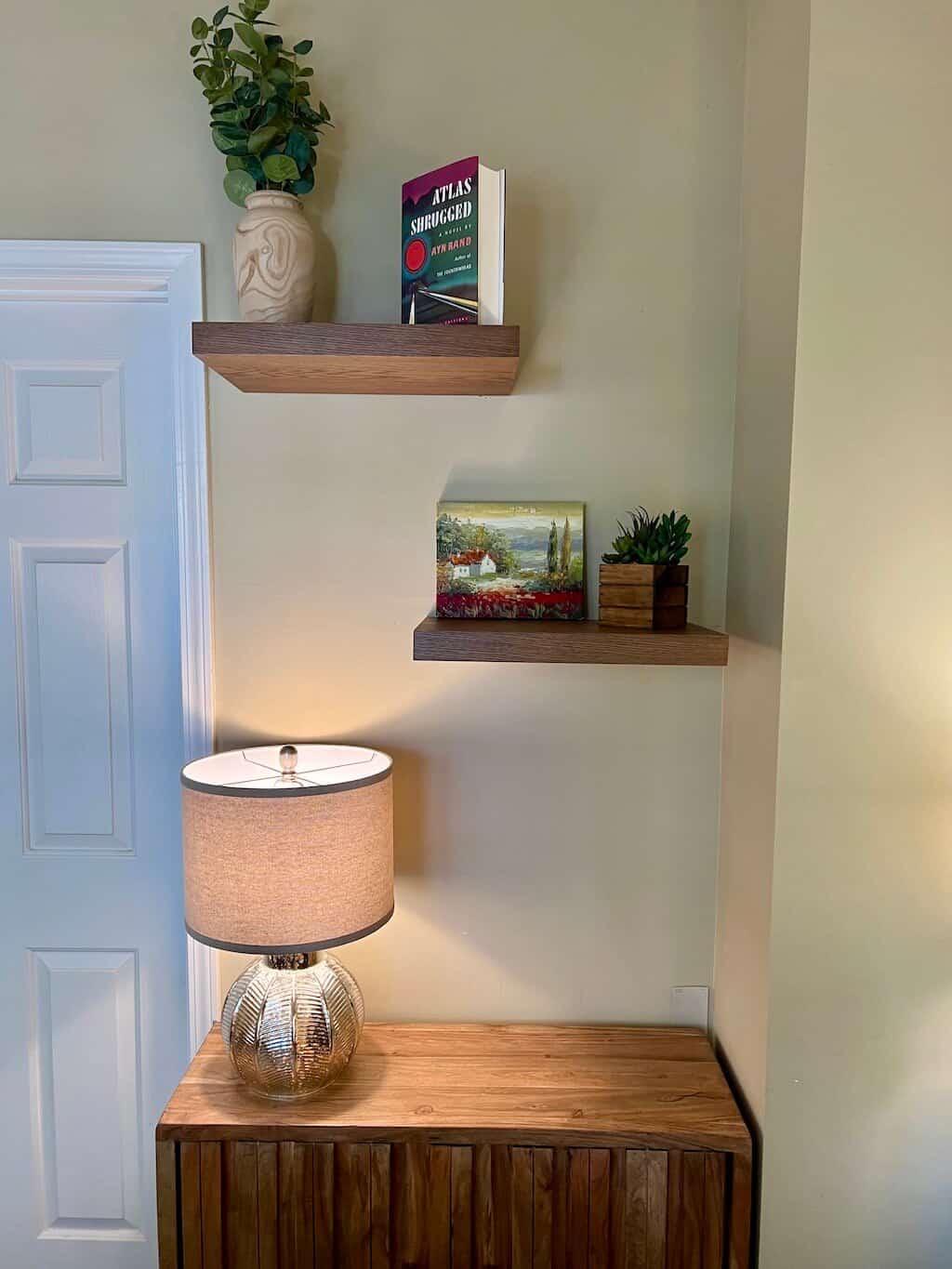 Floating Shelves Repurposed to Office