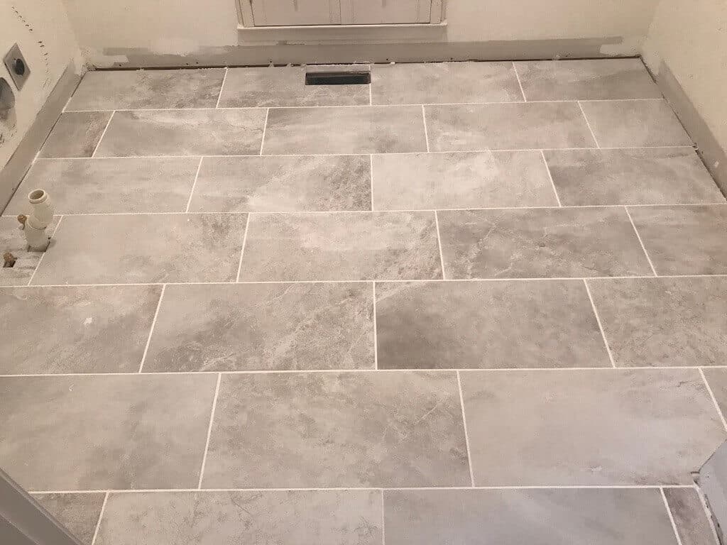 Laundry Room New Tile Floor