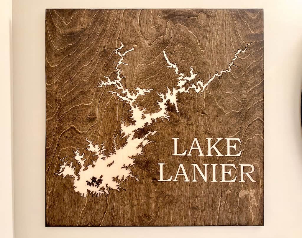 Lake Lanier Sign in Guest Bath