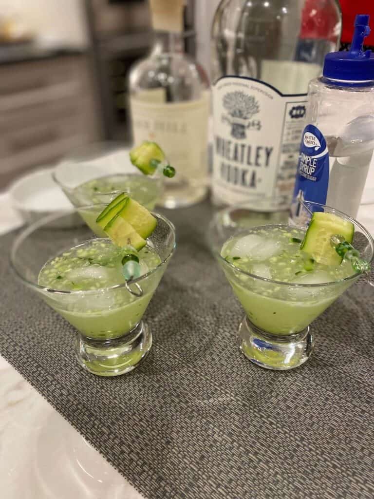 Basil Cucumber Vodka or Gin Gimlet