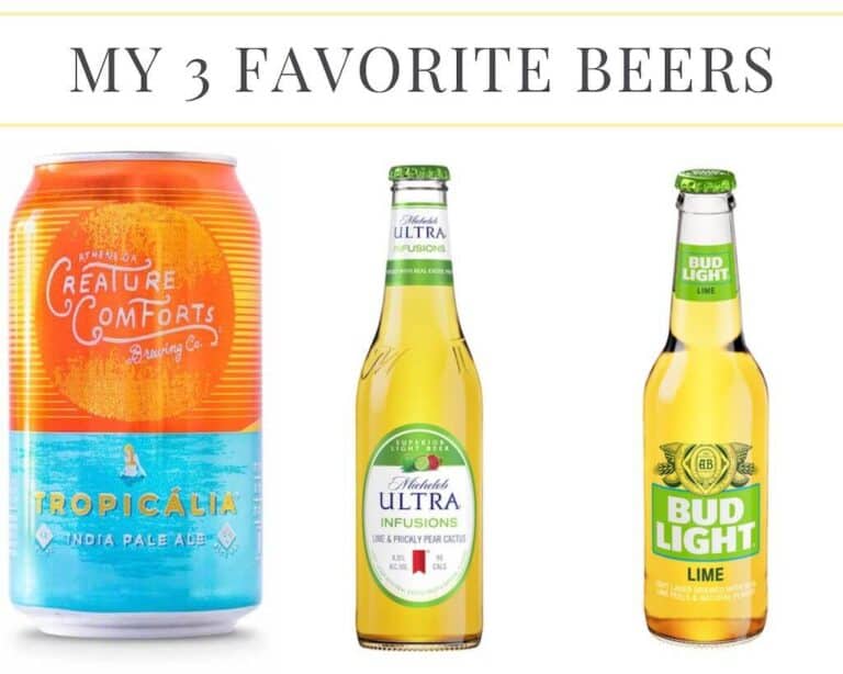 My Three Favorite Beers. Tropicalia, Mich Ultra Lime & Prickly Pear, Bud Light Lime