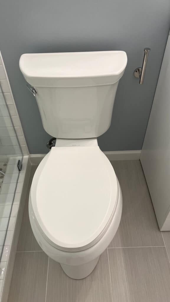 Guest & Secondary Bath Remodeled with Toilet Tissue Holder placed Vertically