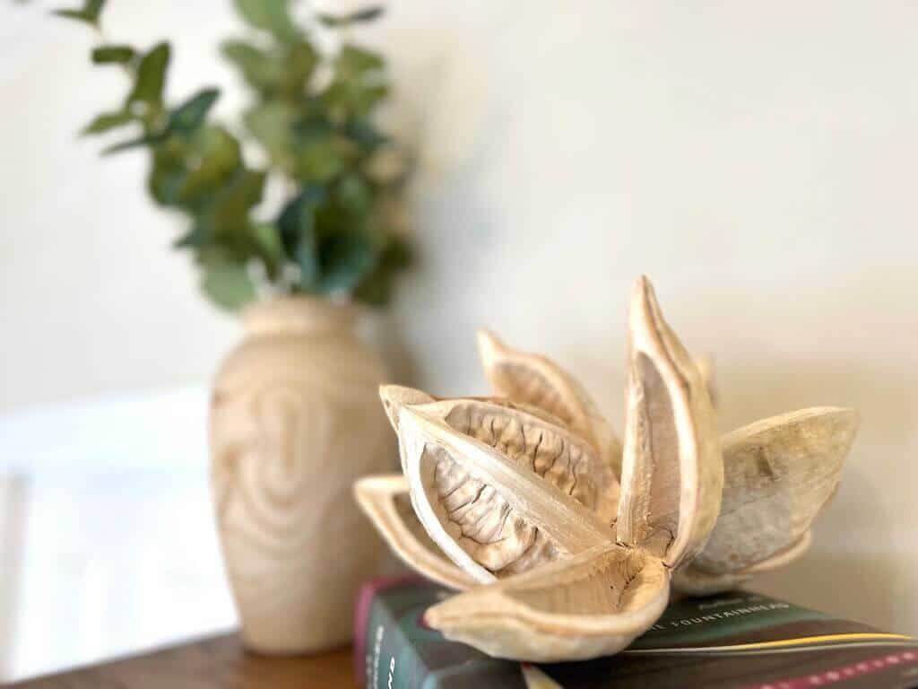 Office Floating Shelves with Decor