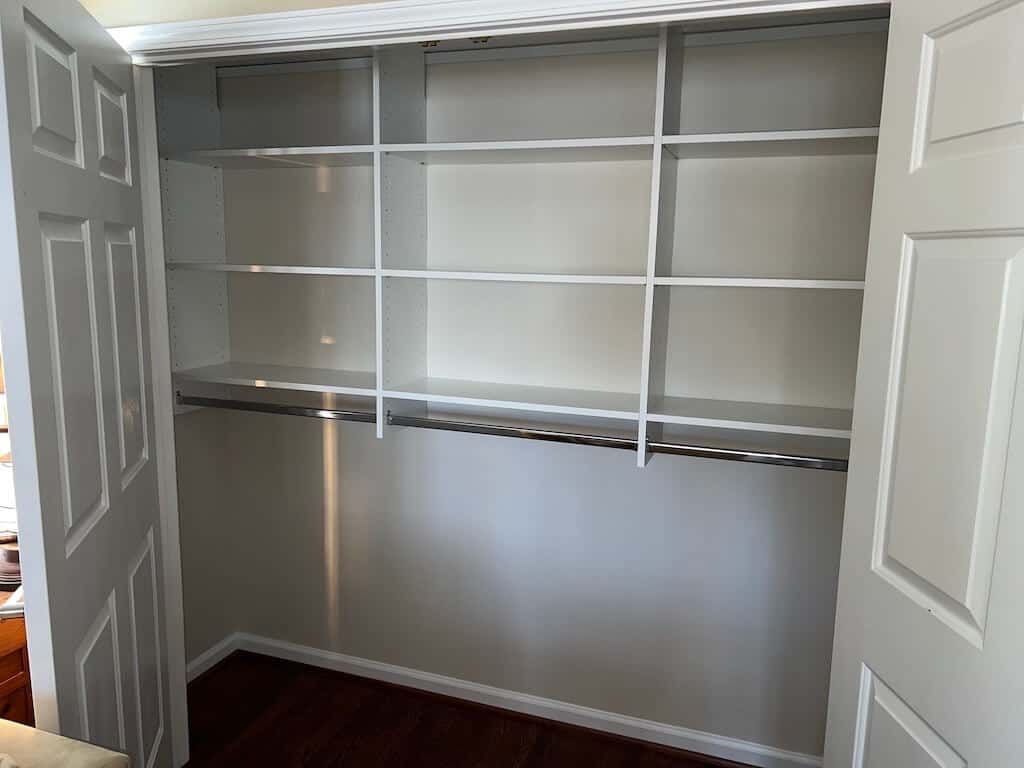 The Closet Remodel with shelving