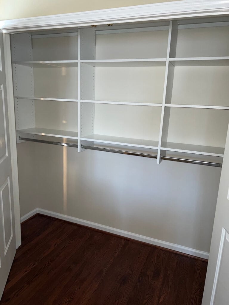 The Closet Remodel with shelving