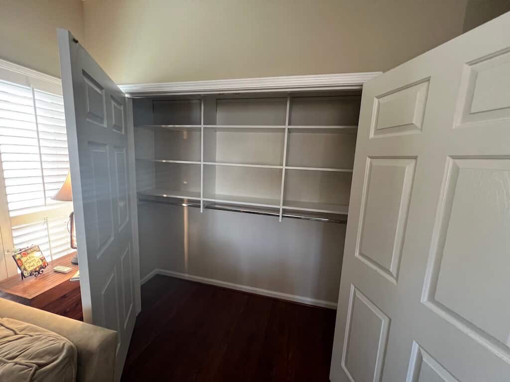 The Closet Remodel with shelving