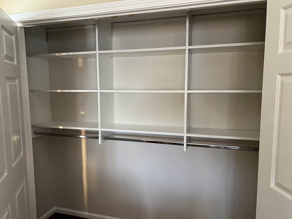 The Closet Remodel with shelving