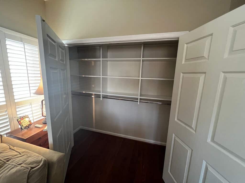 The Closet Remodel with shelving