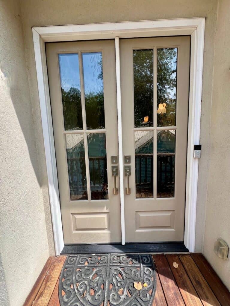 New Double Front Doors from the outside