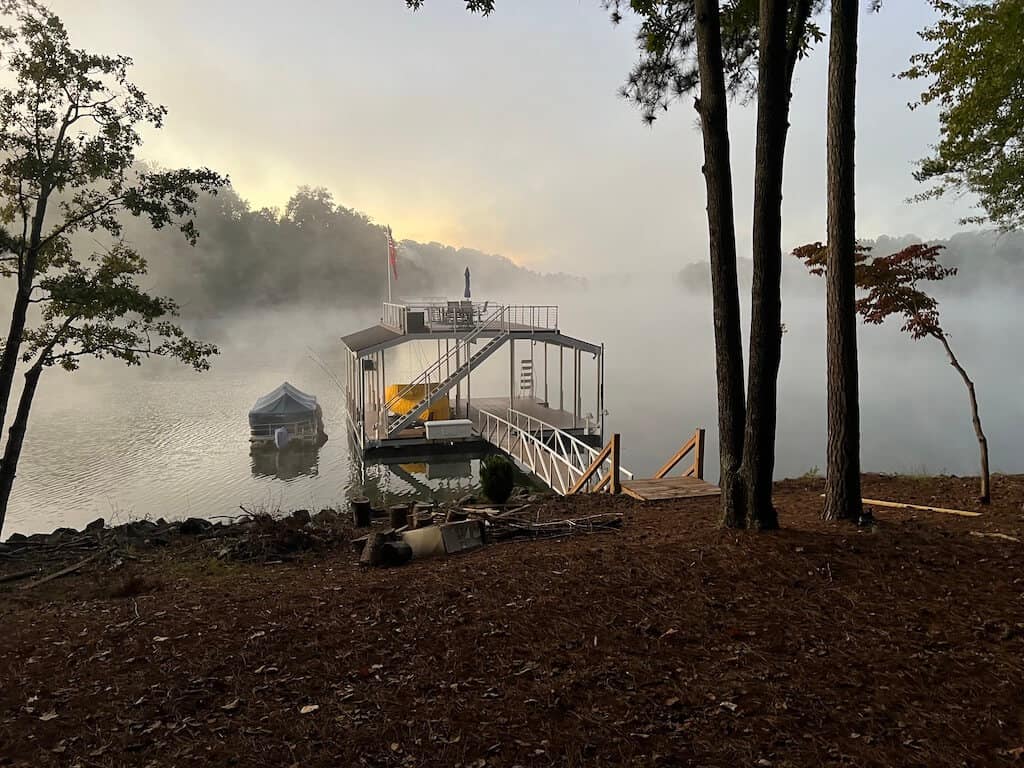 Misty morning at the dock