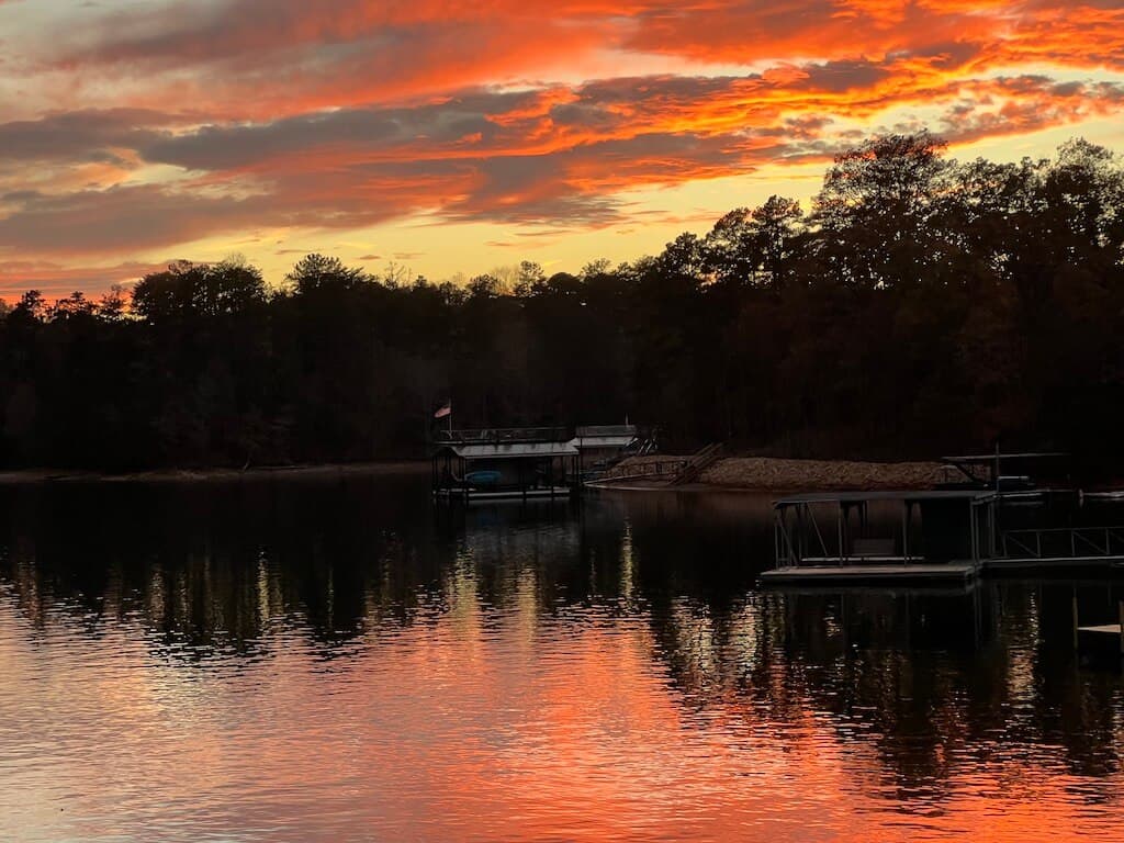 Sunset at the dock