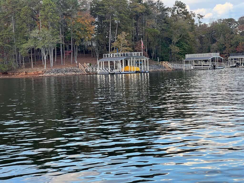 The dock from the water