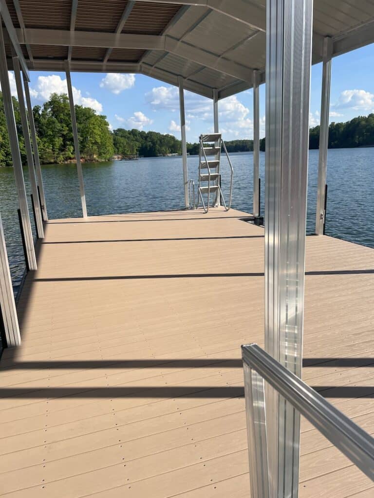 The new swim dock