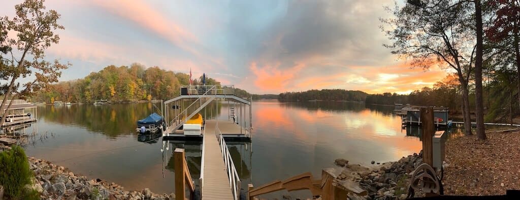 Our new dock panoramic view
