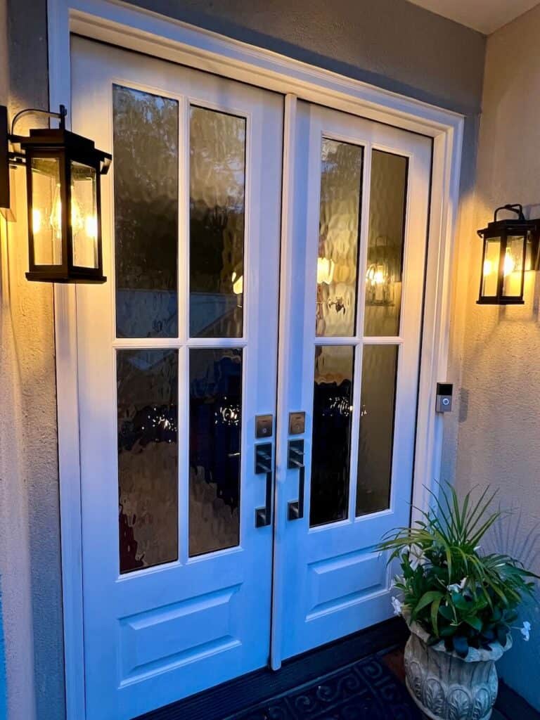 New French Doors as Front Entryway