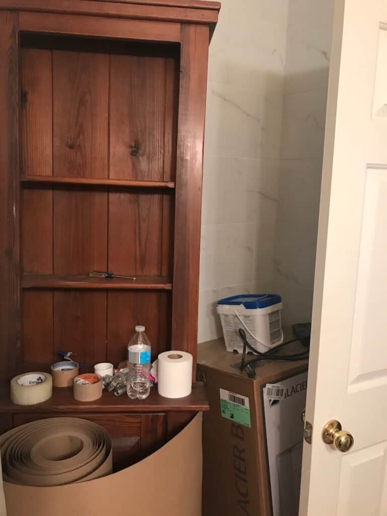 Hutch in Guest Bath Shower