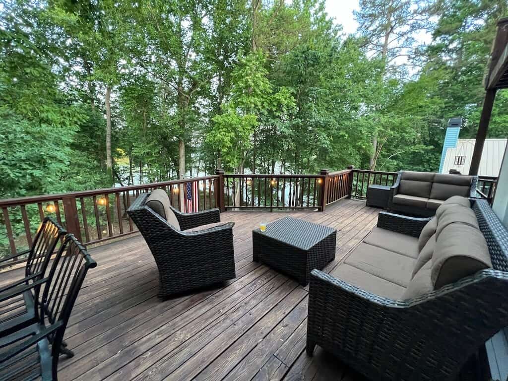 Deck image before New Material and Screened Porch