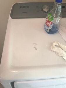 Dryer with Mastic Spot on it