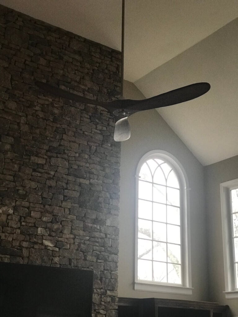 New Ceiling Fan Installed with correct size downrod