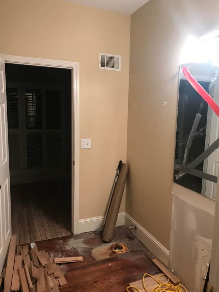 Guest Bathroom Mirror Ready for Demo