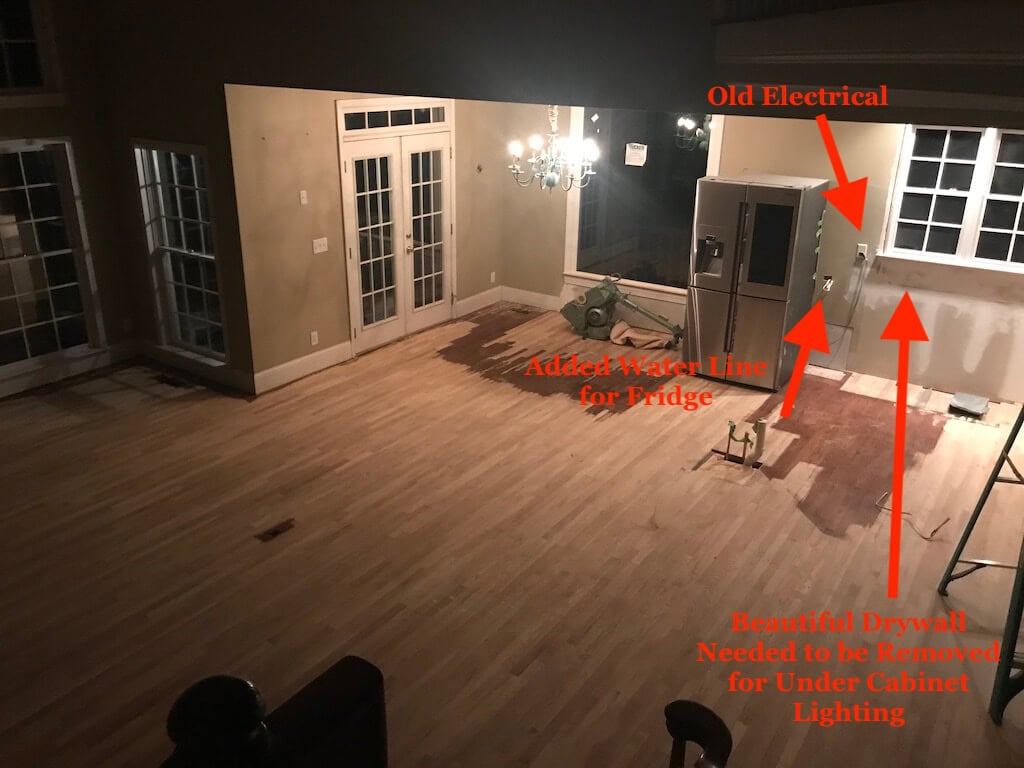 Electrical Wiring Mishap which required removing newly installed drywall