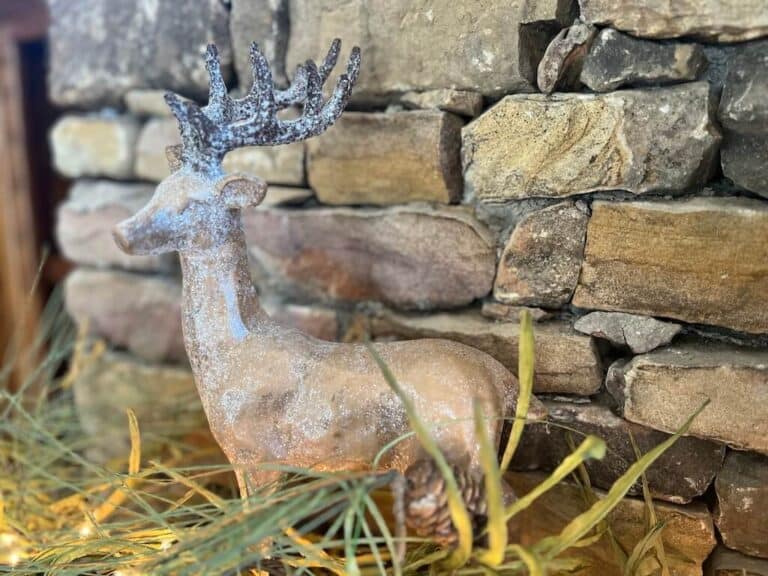 Christmas Deer on Mantle
