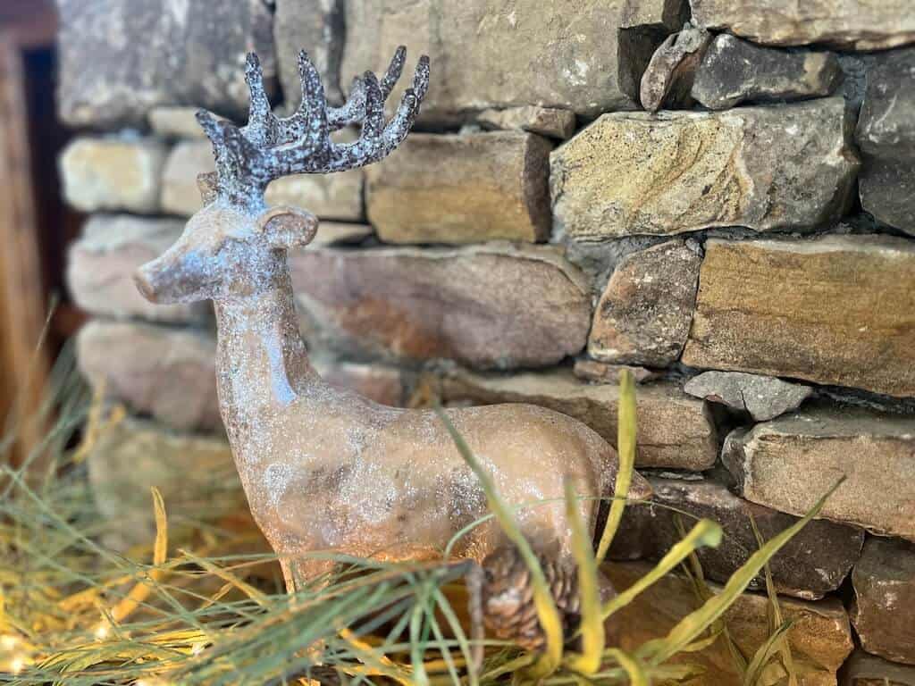Christmas Deer on Mantle