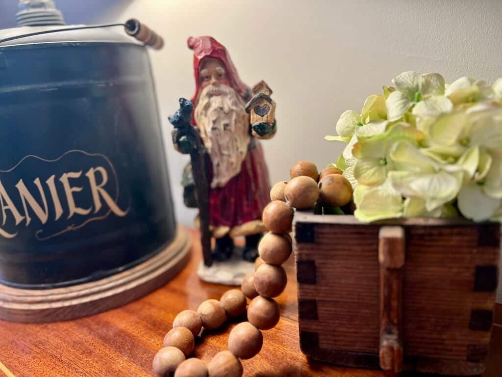 Santa hiding in the Den