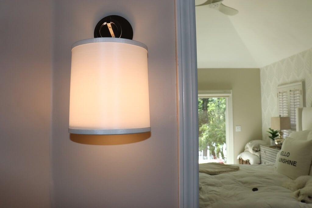 Full Cirle Sconce in Master Bathroom