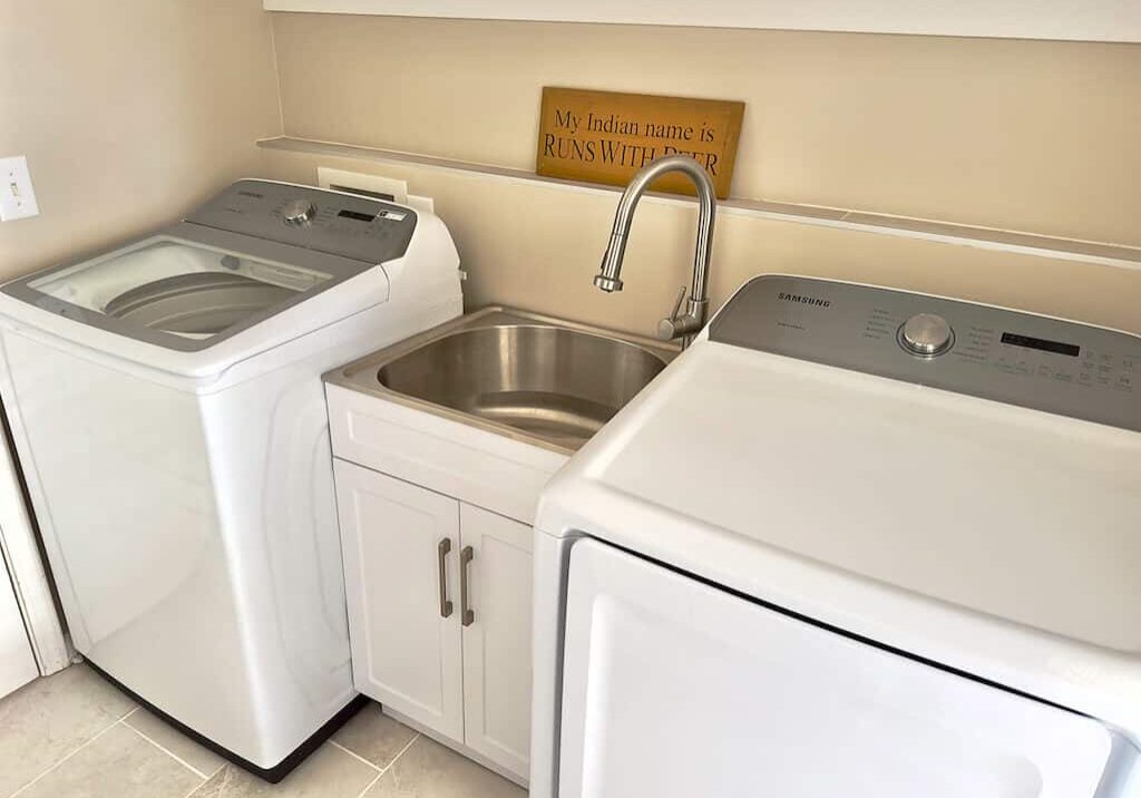 Laundry Room Remodel With Sink Cabinet