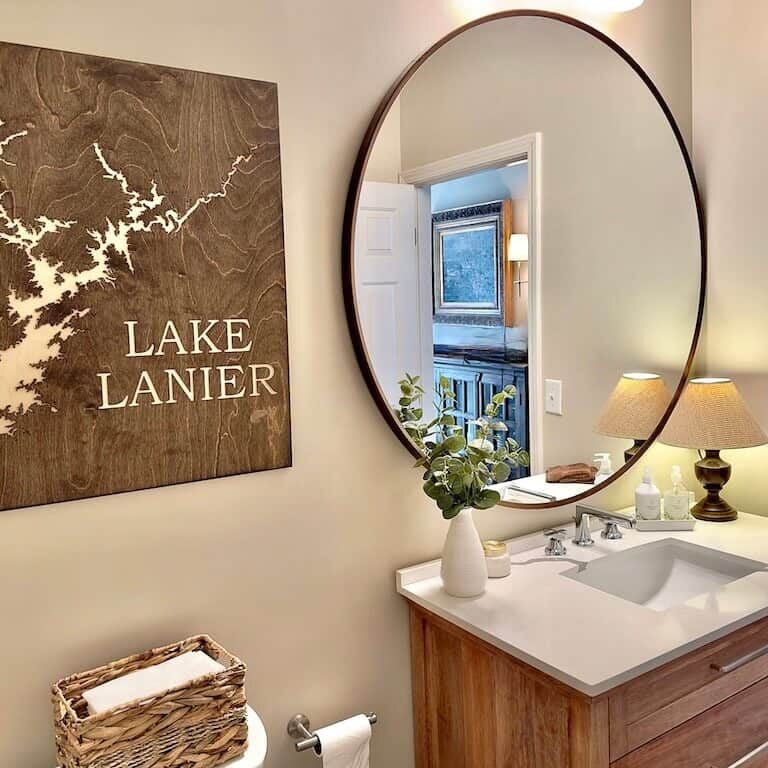 Guest Bath After Remodel with 48 inch Mirror